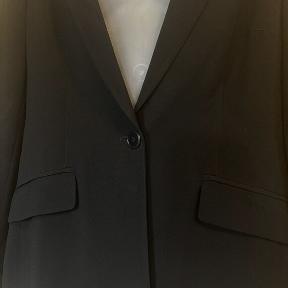Jones New York Black Blazer Women’s Size 8 One Button Career Jacket USA - Picture 3 of 15